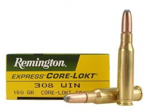 Remington 308 Win Ammunition Core-Lokt R308W2 180 Grain Soft Point 20 rounds