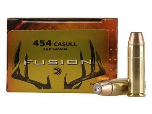 Federal 454 Casull Ammunition Fusion F454FS1 260 Grain Jacketed Hollow Point 20 rounds