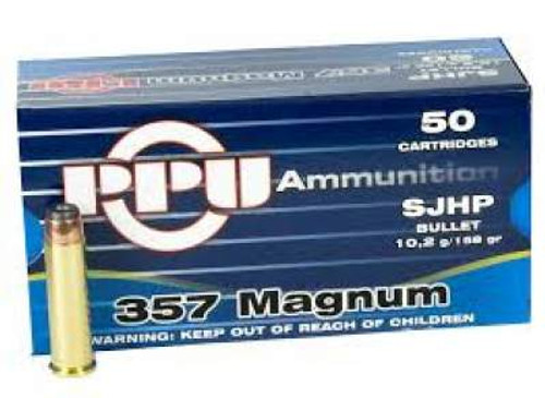 Prvi PPU 357 Mag Ammunition PPR35Case of 158 Grain Semi-Jacketed Hollow Point Case of 500 Rounds