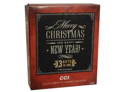 CCI 22LR Merry Christmas Standard Velocity Gift Pack CCI932GFT 40 gr LRN 300 rounds