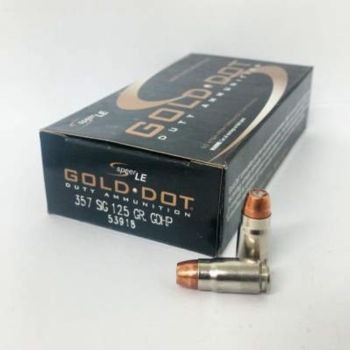 CCI 357 Sig Speer Gold Dot CCI53918 125 gr JHP 50 rounds