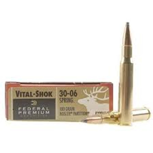 Federal 30-06 Ammunition Vital-Shok P3006F 180 Grain Nosler Partition 20 rounds