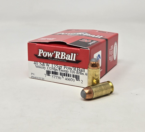 Corbon 40 S&W Ammunition PB4013520 135 Grain Pow'r Ball 20 Rounds