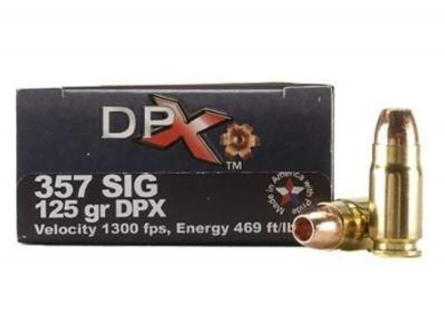 Corbon 357 SIG DPX Ammunition 125 Grain DPX Hollow Point Lead-Free 20 rounds