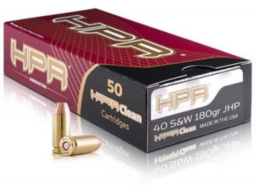 HPR 40 S&W Ammunition 180 Grain Jacketed Hollow Point 50 rounds