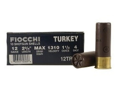 Fiocchi 12 Gauge Ammunition Golden Turkey 2-3/4" 1-1/2oz #4 1310FPS 10 rounds