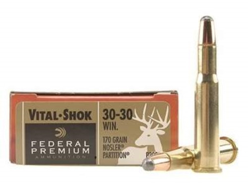 Federal 30-30 Win Ammunition Vital-Shok P3030D 170 Grain Nosler Partition 20 rounds