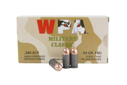 Wolf 380 Auto Ammunition Polyformance 94 Grain Full Metal Jacket 50 rounds