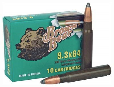 Brown Bear 9.3x64mm Brenneke Ammunition 268 Grain Jacketed Soft