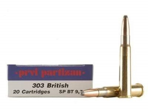 Prvi PPU 303 British Ammunition PP38 150 Grain Soft Point Boat Tail 20 Rounds