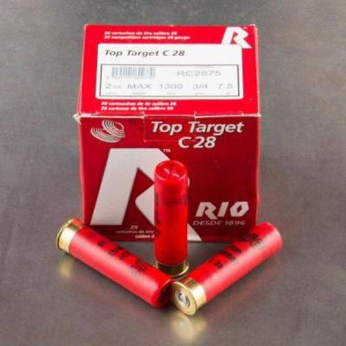 Rio 28 Gauge Ammunition RC2875 2-3/4" 1300 FPS 3/4oz #7-1/2 Shot CASE 250 rounds