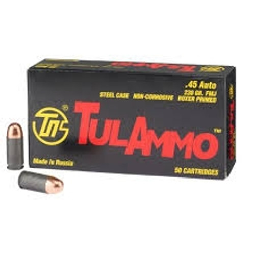 Tula 45 Auto Ammunition 230 Grain Full Metal Jacket *Damaged Box* 50 rounds