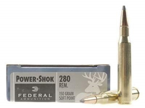 Federal 280 Rem Ammunition Power-Shok F280B 150 Grain Soft Point 20 rounds