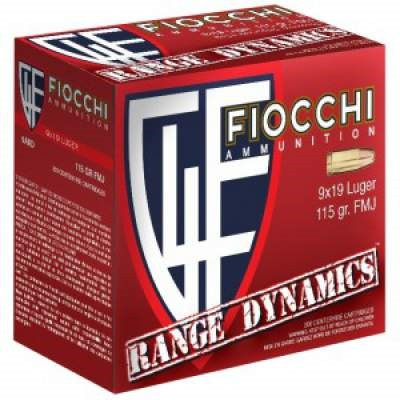 Fiocchi 9mm Luger Ammunition FI9ARD 115 Grain Full Metal ...