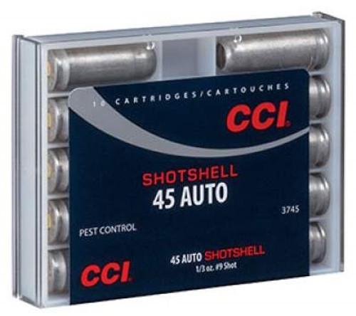 CCI 45 ACP Ammunition Shotshell CCI3745 120 Grains 1100 fps 10 Rounds