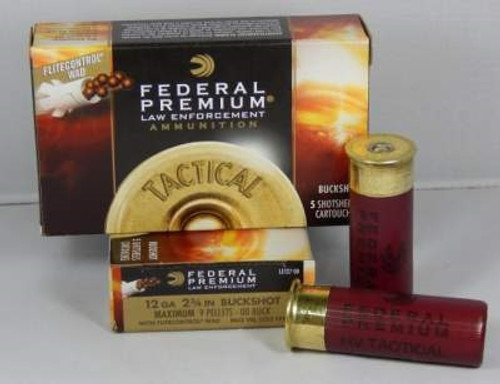 Federal 12 Gauge Tactical LE12700 2-3/4" 00 Buckshot 9 Pellets 1325fps 50 rounds