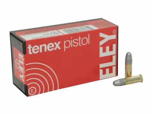 Eley 22LR Tenex Pistol ELEY120 40 gr LRN 50 rounds