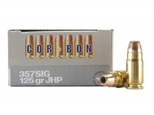 Corbon 357 Sig Ammunition 125 Grain Jacketed Hollow Point 20 rounds