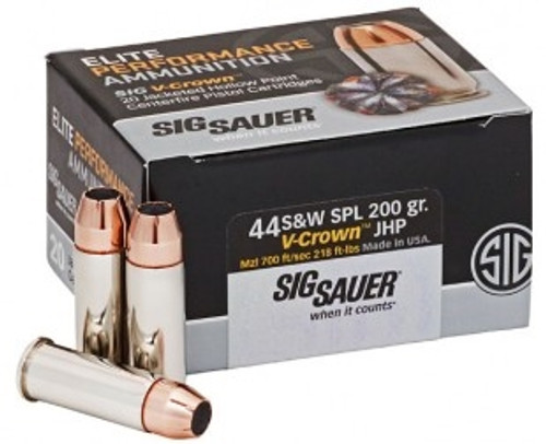 Sig Sauer 44 Special Ammunition V-Crown E44SP1-20 200 Grain Jacketed Hollow Point 20 rounds