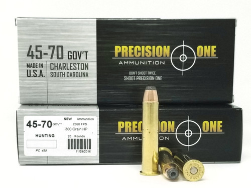 Precision One 45-70 Ammunition 300 Grain Hollow Point *Distressed Box* 20 rounds