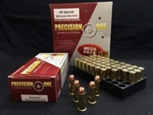 Precision One 44 Special Ammunition 200 Grain Full Metal Jacket CASE 1000 rounds