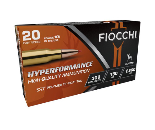 Fiocchi 308 Winchester Extrema Ammunition FI308HSA 150 Grain Polymer Tip 20 Rounds