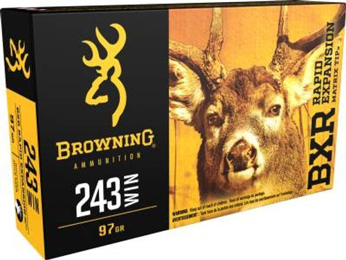 Browning 243 Win Ammunition BXR B192102431 97 Grain Matrix Tip 20 rounds