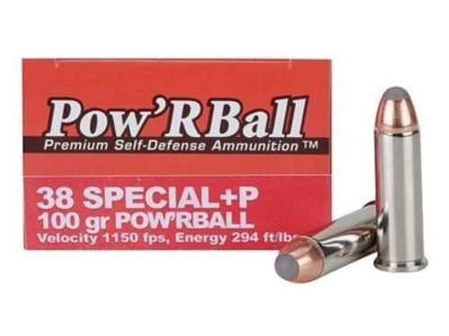 Glaser Corbon 38 Special +P PB38100 Ammunition 100 Grain Pow'r Ball 20 rounds