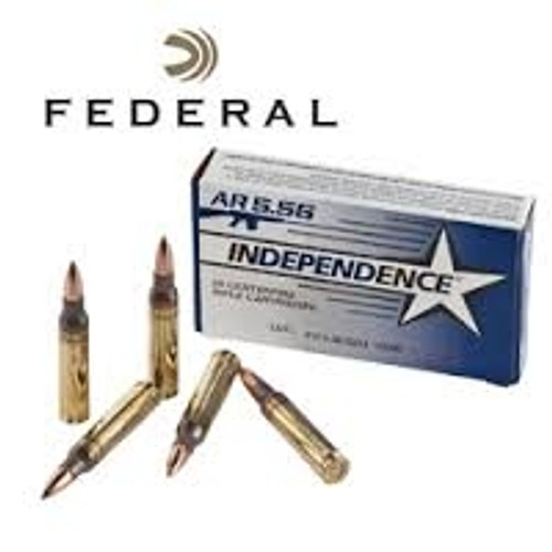 Federal Independence 5.56mm 55 Gr FMJ Ammo XM193I 500 rounds