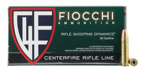 Fiocchi 30 Carbine Ammunition 30M1CA 110 Grain Full Metal Jacket Case of 500 Rounds