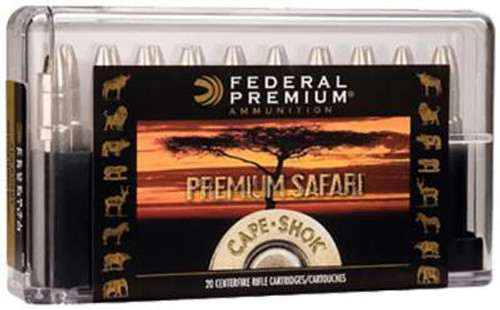 Federal 458 Win Mag Ammunition Cape-Shok P458T2 500 Grain Trophy Bonded Bear Claw 20 Rounds