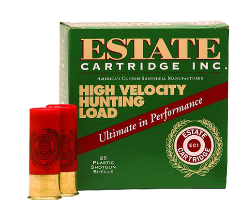 Estate 12 Gauge Ammunition High Velocity Hunting Loads HV124 2-3/4" #4 Shot 1-1/4oz 1330fps Case of 250 Rounds