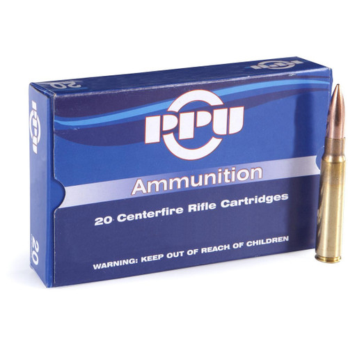 Prvi PPU 7.65x53mm Argentine Ammunition PP7AS 180 Grain Soft Point Boat Tail 20 Rounds