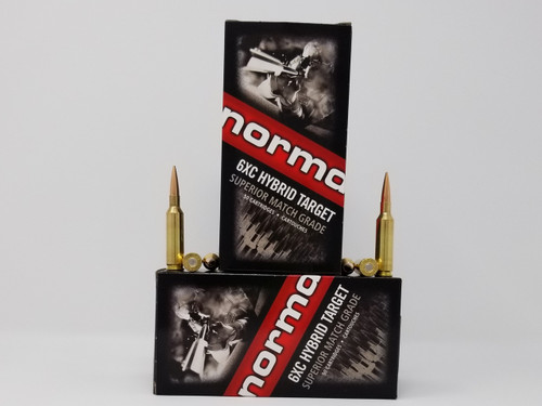 Norma 6mm XC Ammunition 105 Grain Hybrid Target 50 Rounds