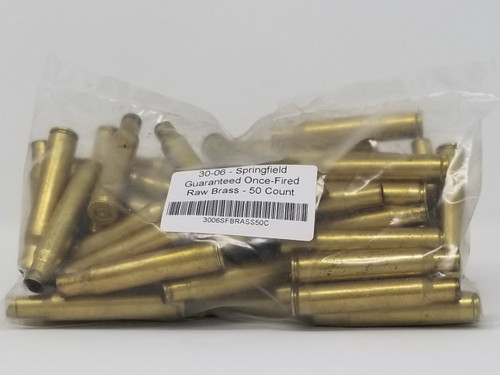 30-06 Springfield Brass Castings Once Fired Raw Not Washed 50 Pieces