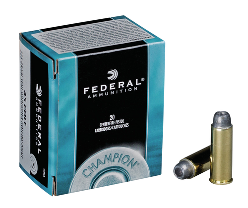 Federal 45 Colt (LC) Ammunition Champion C45LCA 225 Grain Semi-Wadcutter Hollow Point 20 Rounds