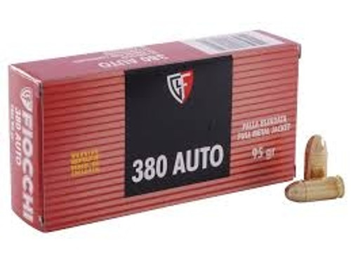 Fiocchi 380 Auto Ammunition FI380AP 95 Grain Full Metal Jacket *Repackaged* 1800 rounds