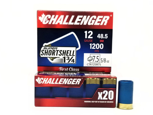 Challenger 12 Gauge Ammunition CTA12SM75 1-3/4” 7.5 Shot 5/8oz 1200fps 20 Rounds