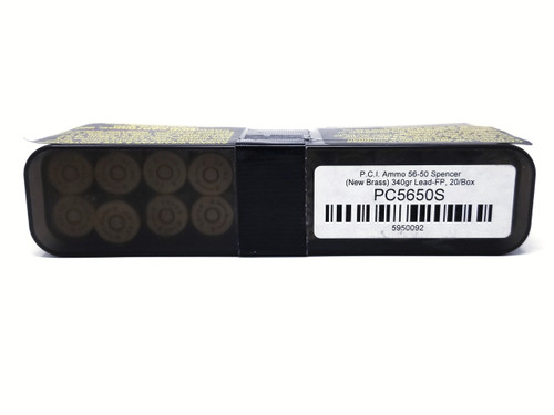 P.C.I. 56-50 Spencer Ammunition PC5650S 340 Grain Lead Rounds Nose Flat Point 20 Rounds