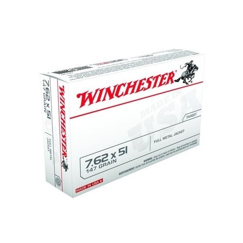 Winchester 7.62 NATO Ammunition USA Q3130 147 Grain Full Metal Jacket 20 Rounds