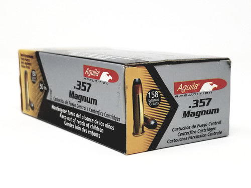 Aguila 357 Mag Ammunition 1E572820 158 Grain Semi-Jacketed Hollow Point 50 Rounds