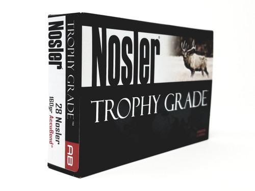 Nosler 28 Nosler Ammunition Trophy Grade 60035 160 Grain AccuBond 20 Rounds