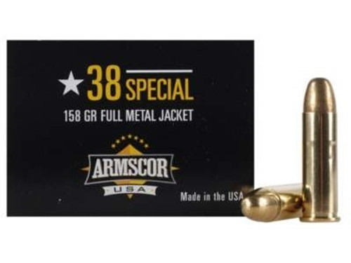 Armscor 38 Special Ammunition 50449 158 Grain Full Metal Jacket 100 Rounds