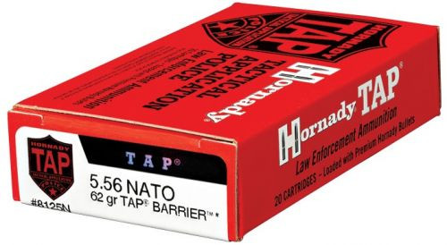 Hornady 5.56 NATO Ammunition TAP 8125N 62 Grain Barrier 20 Rounds