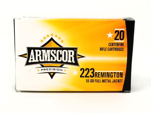 Armscor 223 Rem Ammunition 50162 55 Grain Full Metal Jacket Case of 1000 Rounds