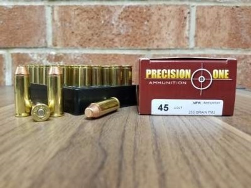 Precision One 45 Colt Ammunition *Seconds* 250 Grain Full Metal Jacket 50 Rounds Precision One 45 Colt Ammunition *Seconds* 250 Grain Full Metal Jacket 50 Rounds
