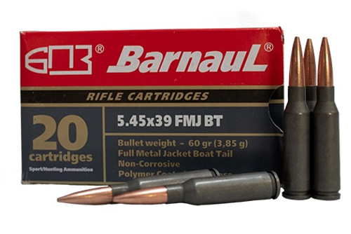 Barnaul 5.45x39 Steel Case Ammunition 60 Grain Full Metal Jacket CASE 500 Rounds