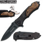 Tac-Force Wood Overlay Spring Assisted Knife TF606WS