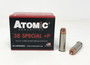 Atomic 38 Special +P Ammunition ATOM38SPL158 158 Grain Bonded Hollow Point 20 Rounds