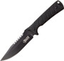 Elite Tactical Backdraft Fixed Blade Tactical Bowie Knife ETFIX005BK Black